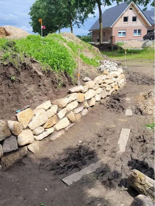 Sandsteinsteinmauer